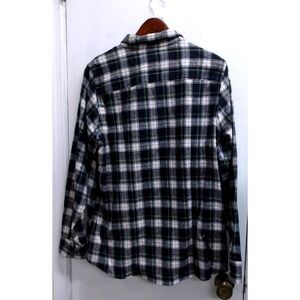 LL Bean Slightly Fitted Plaid Flannel Shirt Button Down Large / #26195